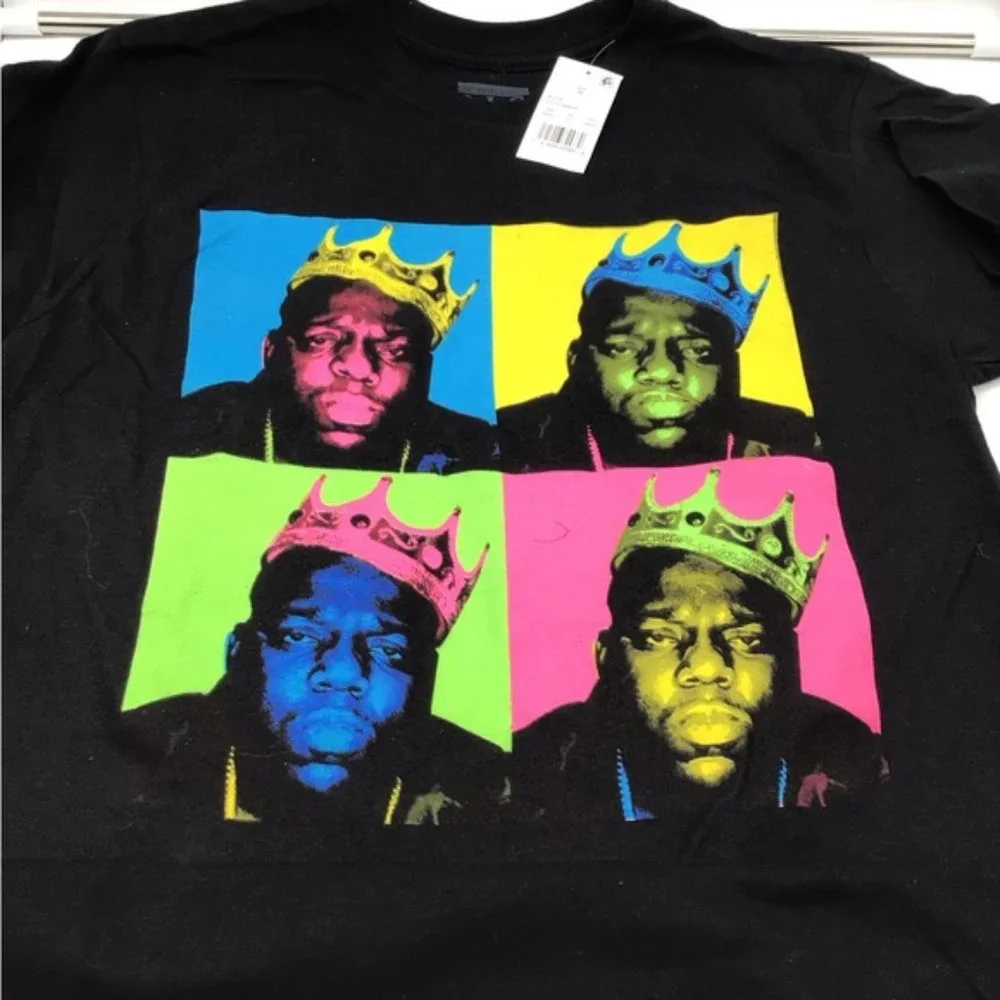 🟤 The Notorious B.I.G Men’s Multi-Colored Crown Graphic Tee - Picture 3 of 3